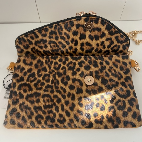 Alba Tiger and Leopard Print Clutch - Black and Brown - Picture 2 of 3